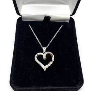 925 sterling silver heart necklace